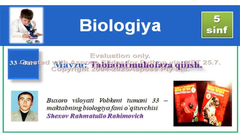 Tabiatni muhofaza qilish 1