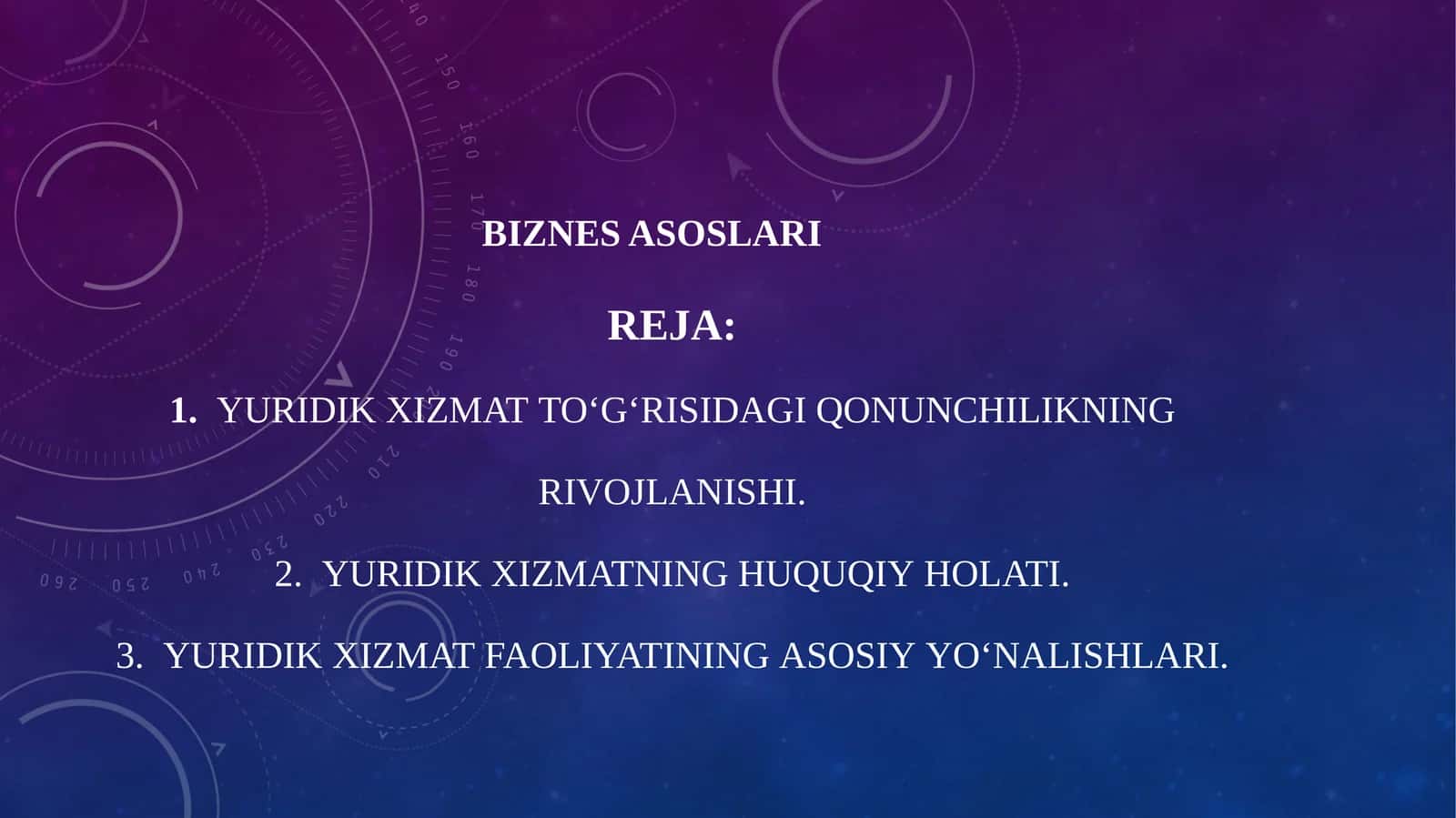Yuridik xizmatlarning rivojlanishi 1
