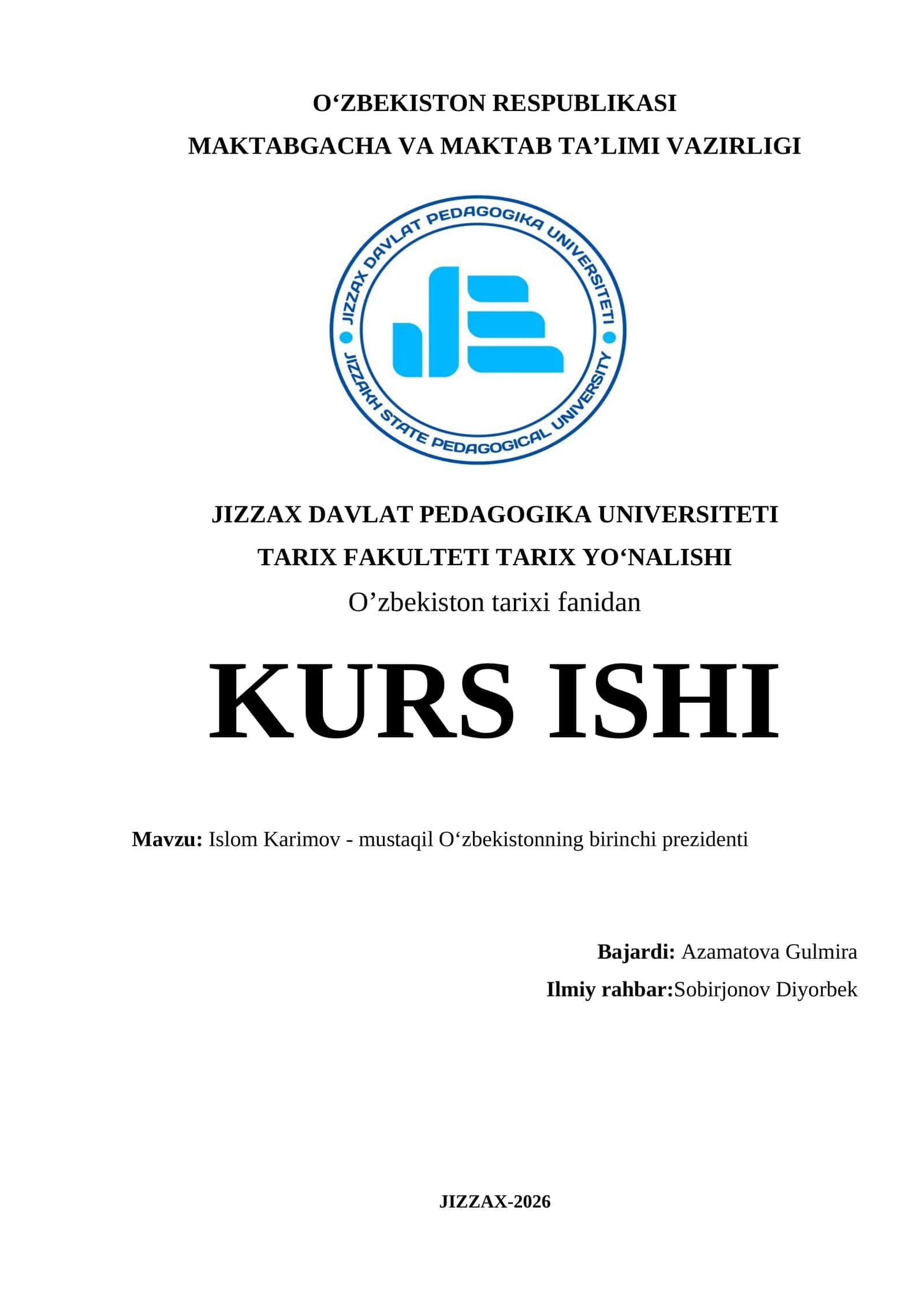 Islom Karimov - mustaqil Oʻzbekistonning birinchi prezidenti 1