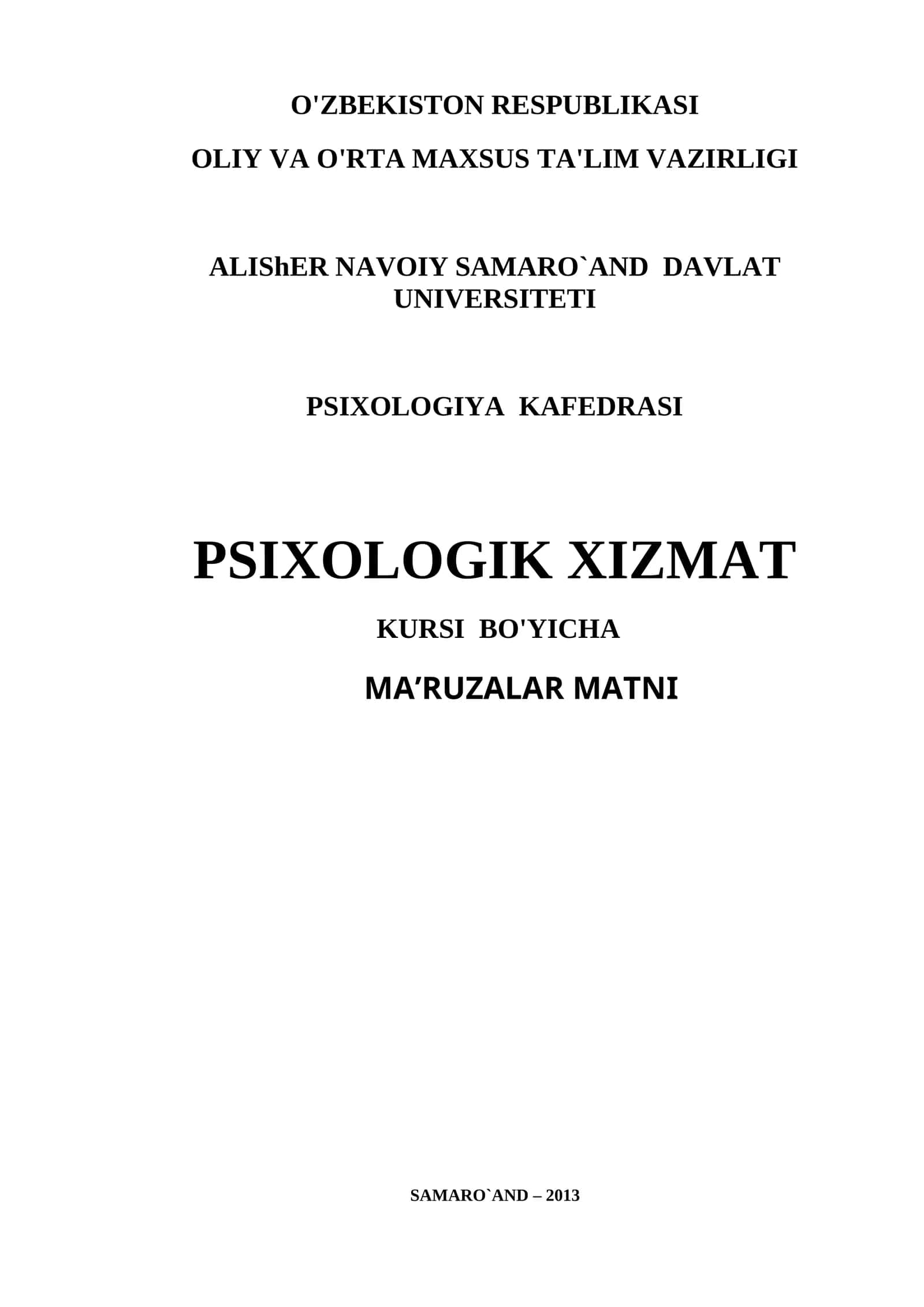 Ma’ruzaLAR MATNI 1
