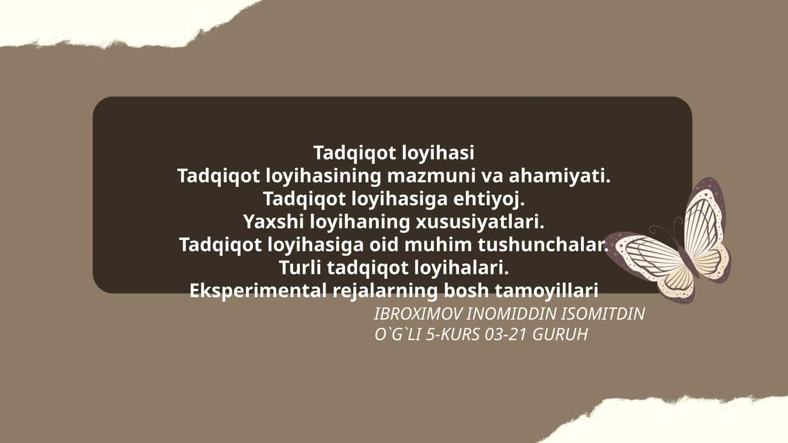 Tadqiqot loyihasi 1