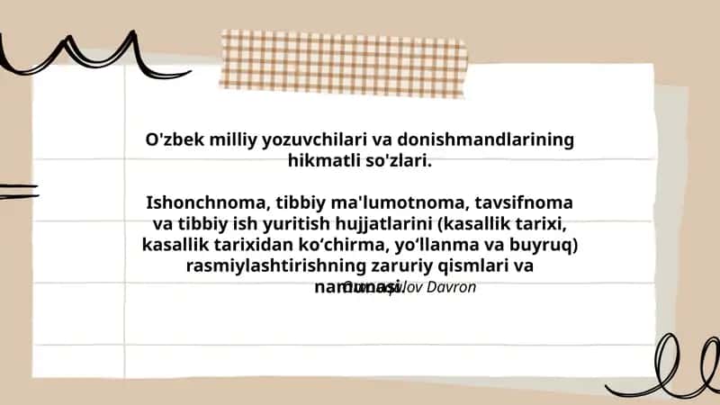 Tibbiy ma'lumotnoma 1