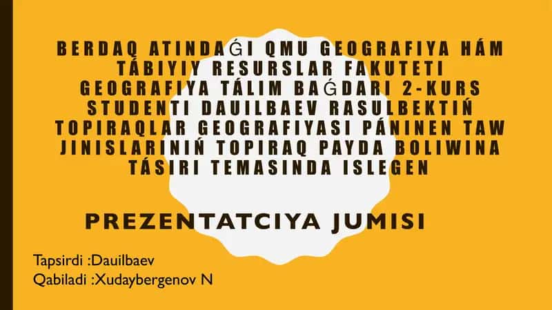 Topiraqlar geografiyasi 1