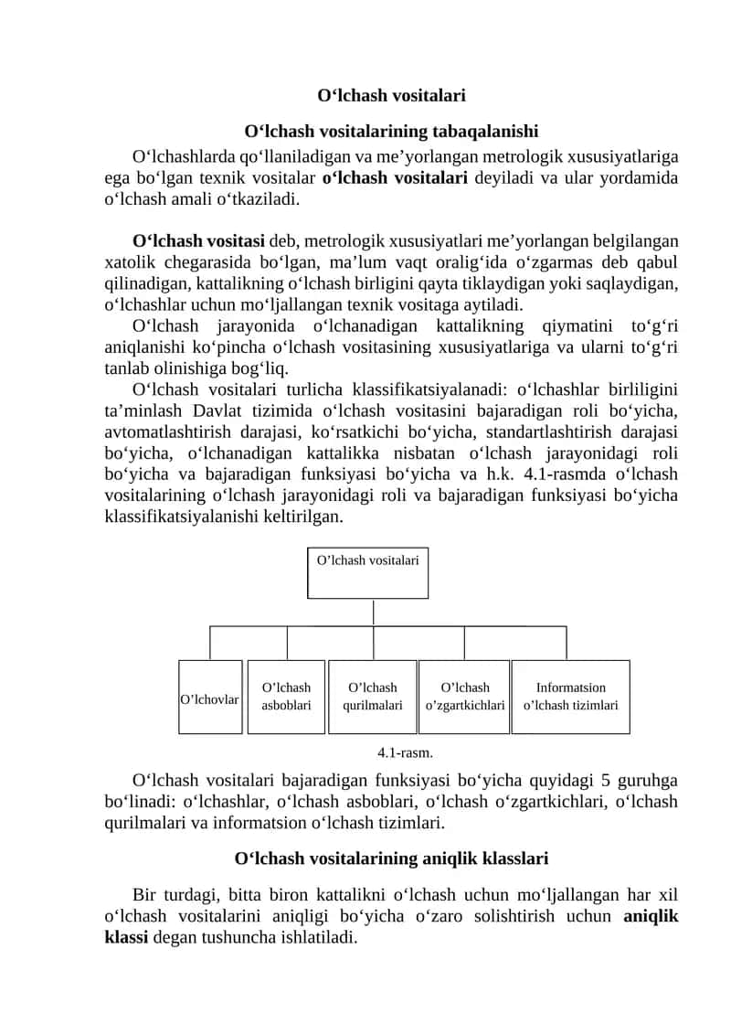 Oʻlchash vositalari 1