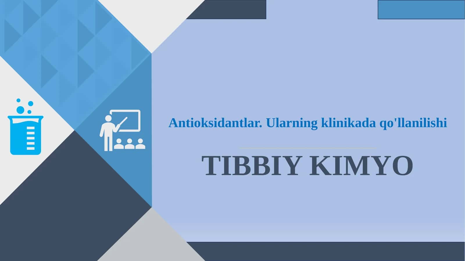 Antioksidantlar. Ularning klinikada qo'llanilishi 1
