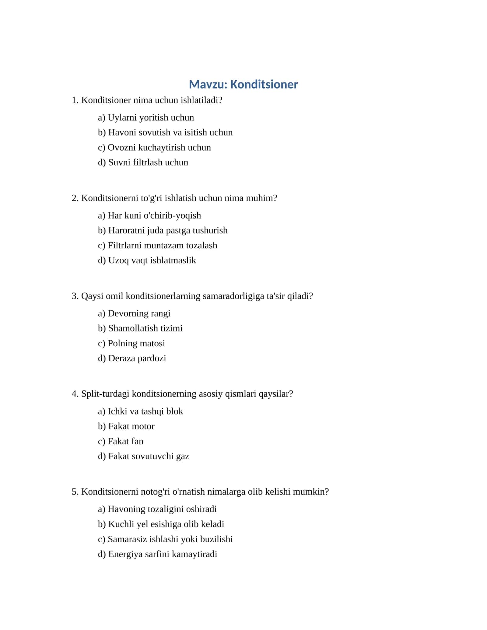 Konditsioner 1