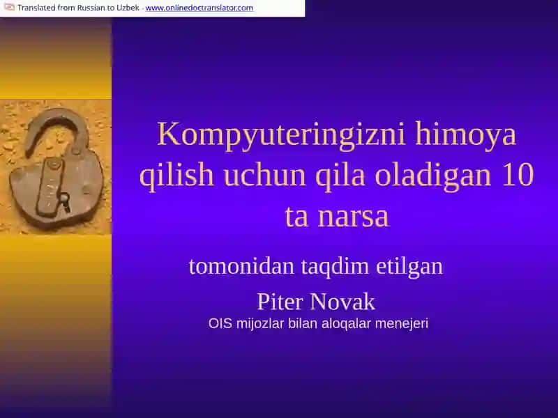 Kompyuteringizni himoya qilish uchun 10 ta narsa