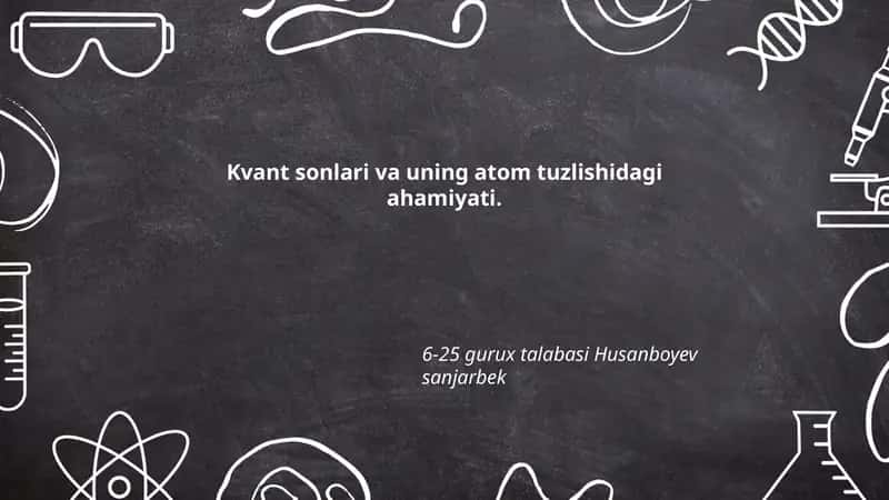 Kvant Sonlari 1