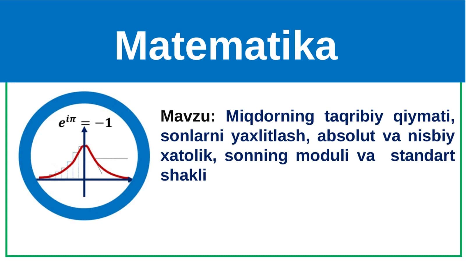 Matematika 1