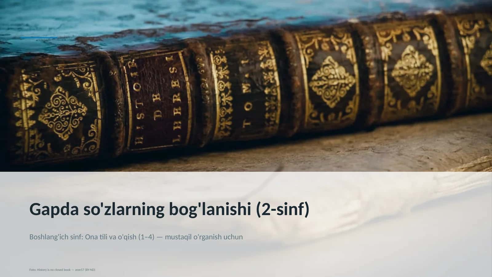 Gapda so'zlarning bog'lanishi (2-sinf) 1