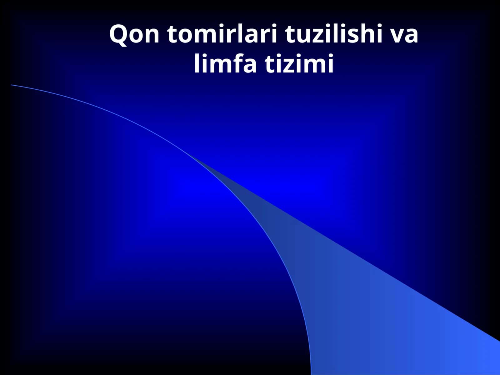 Qon tomirlari tuzilishi va limfa tizimi 1