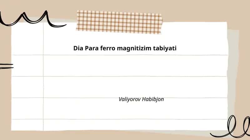 Magnit maydonlar 1