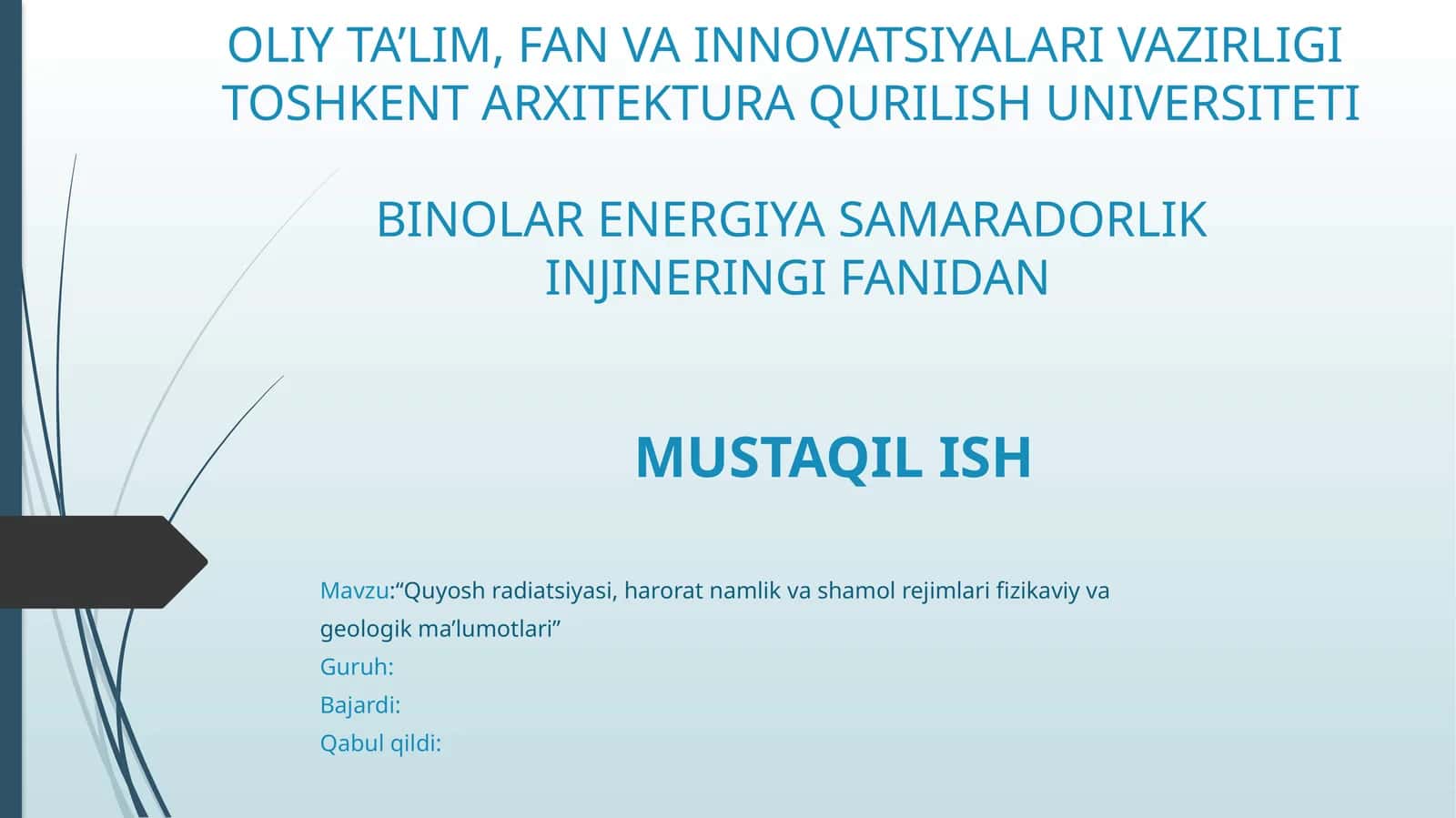 Mustaqil ish 1