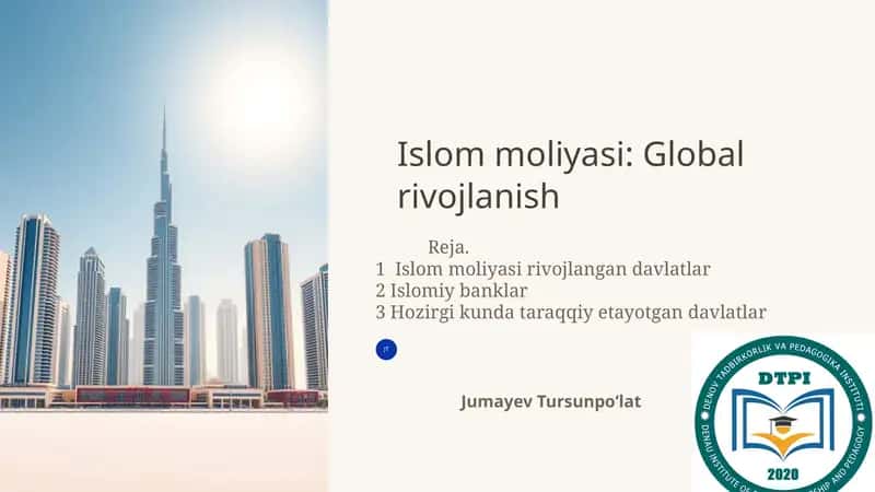 Islom moliyasi: Global rivojlanish 1