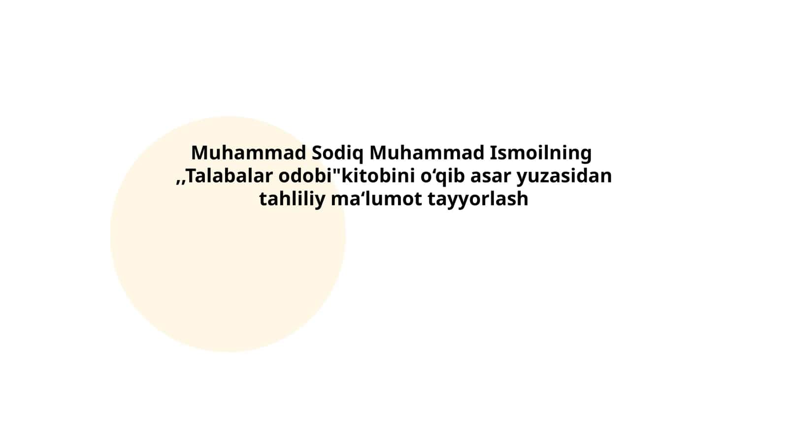 Talabalar odobi 1