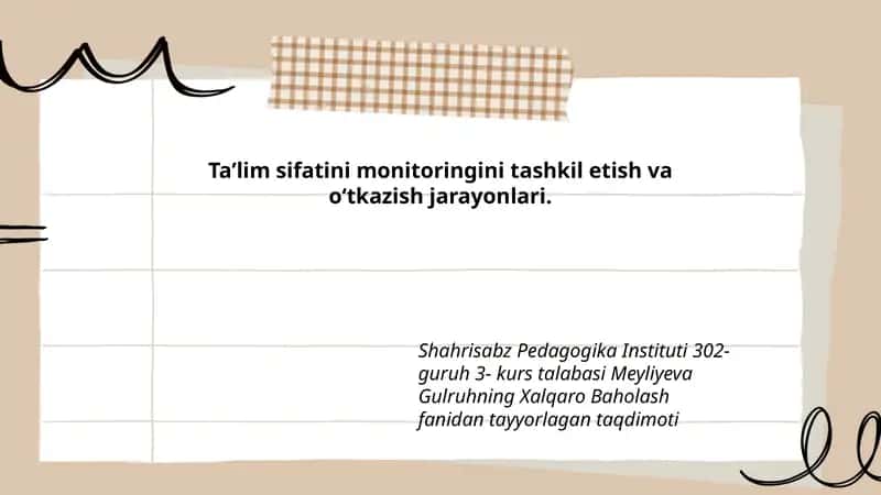 Xalqaro Baholash fanidan tayyorlagan taqdimoti 1