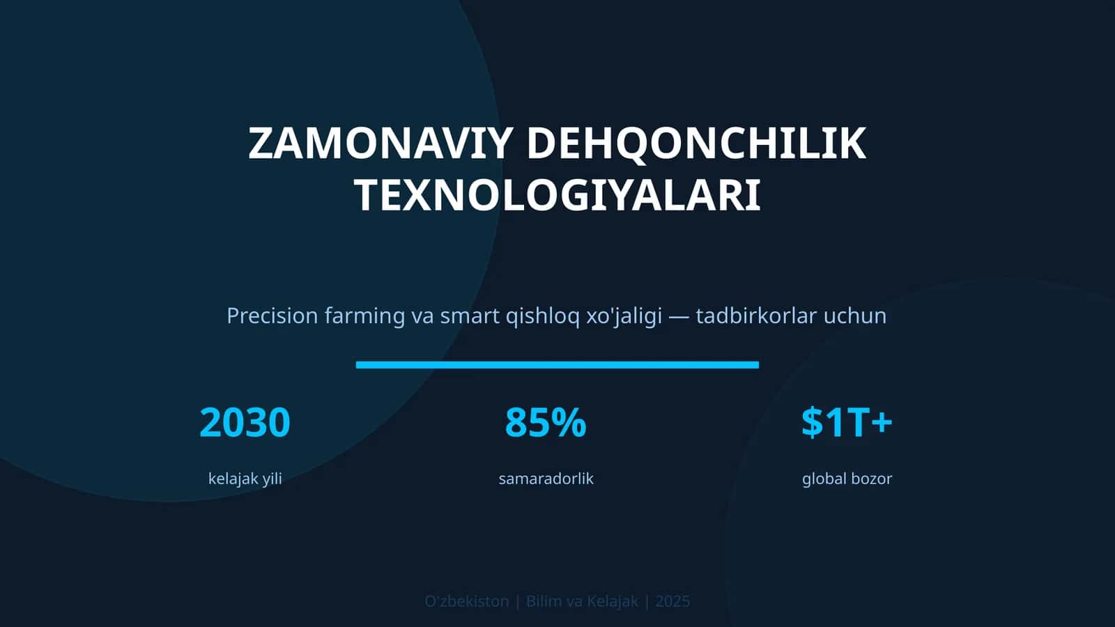 ZAMONAVIY DEHQONCHILIK TEXNOLOGIYALARI 1
