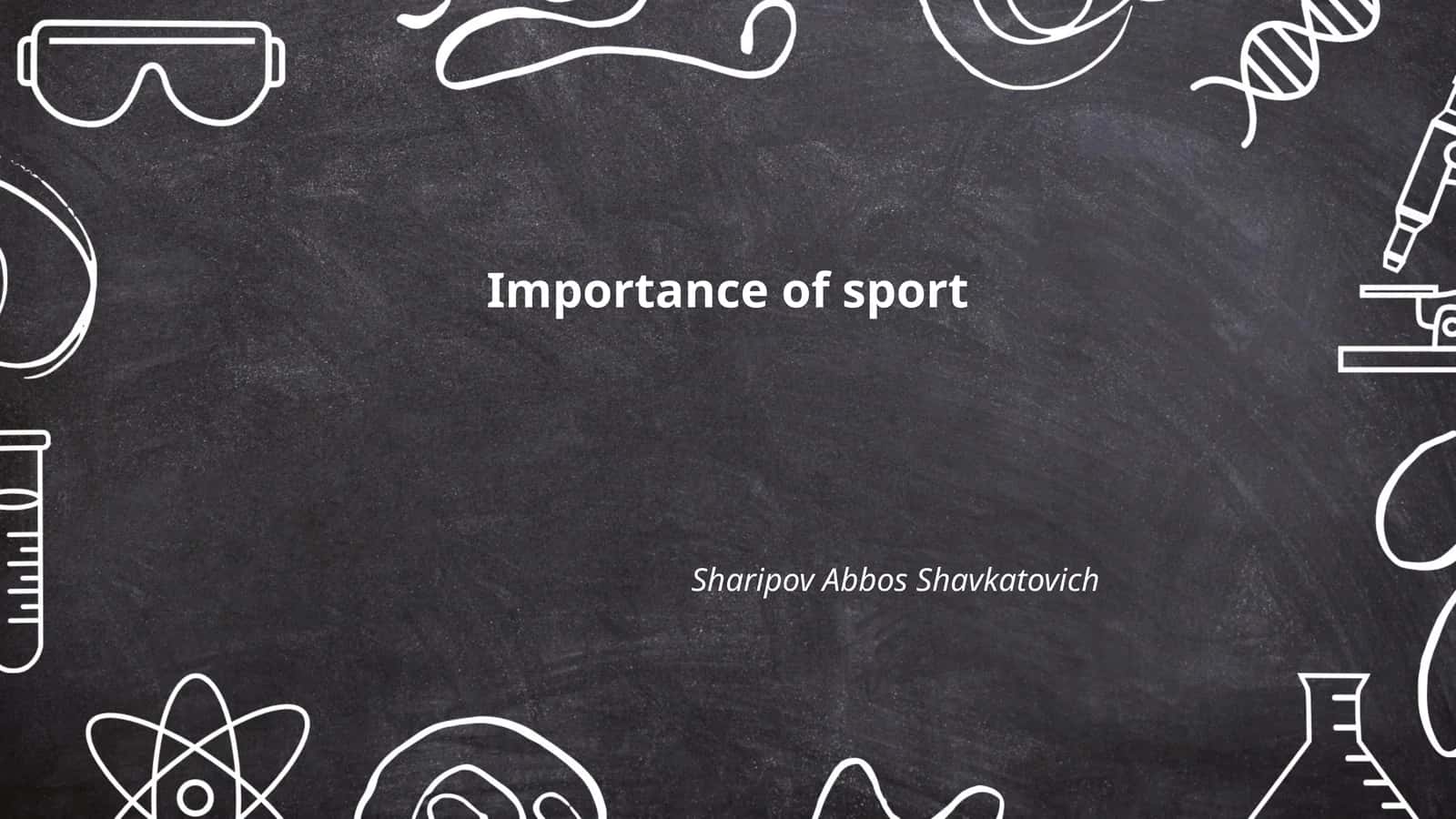 Importance of sport 1