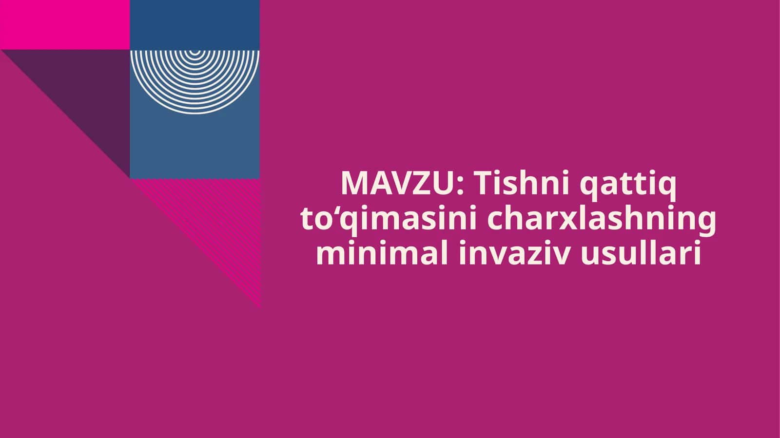 Minimal invaziv stomatologiya 1