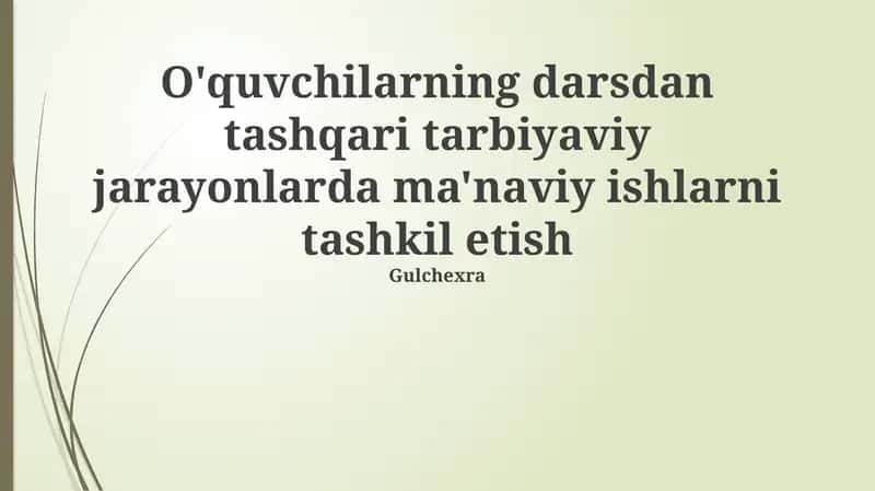 Ma'naviy-axloqiy tarbiya 1