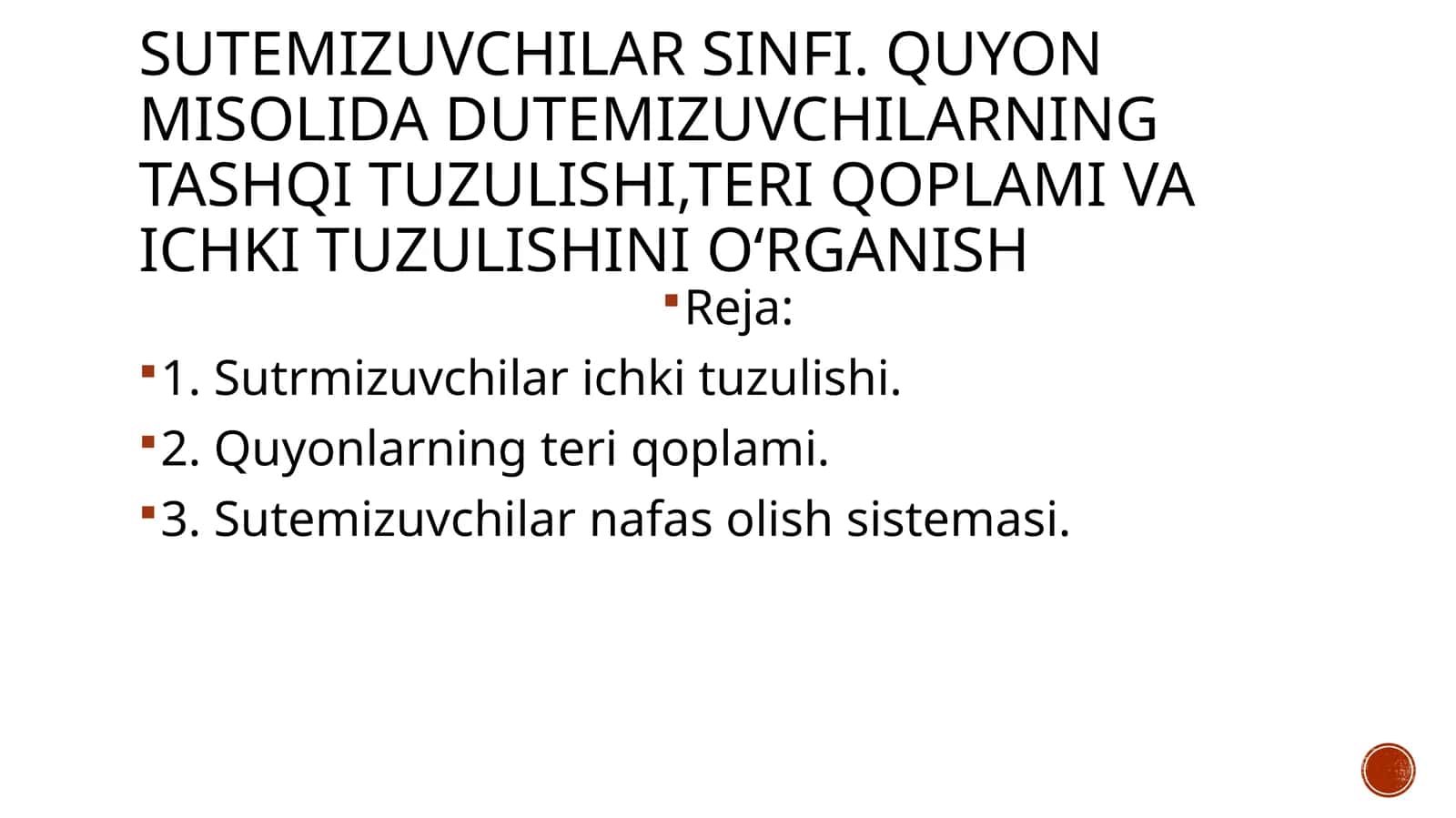 Sutemizuvchilar sinfi 1