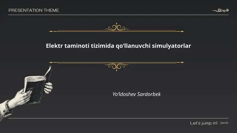 Elektr taminoti tizimida qoʻllanuvchi simulyatorlar 1