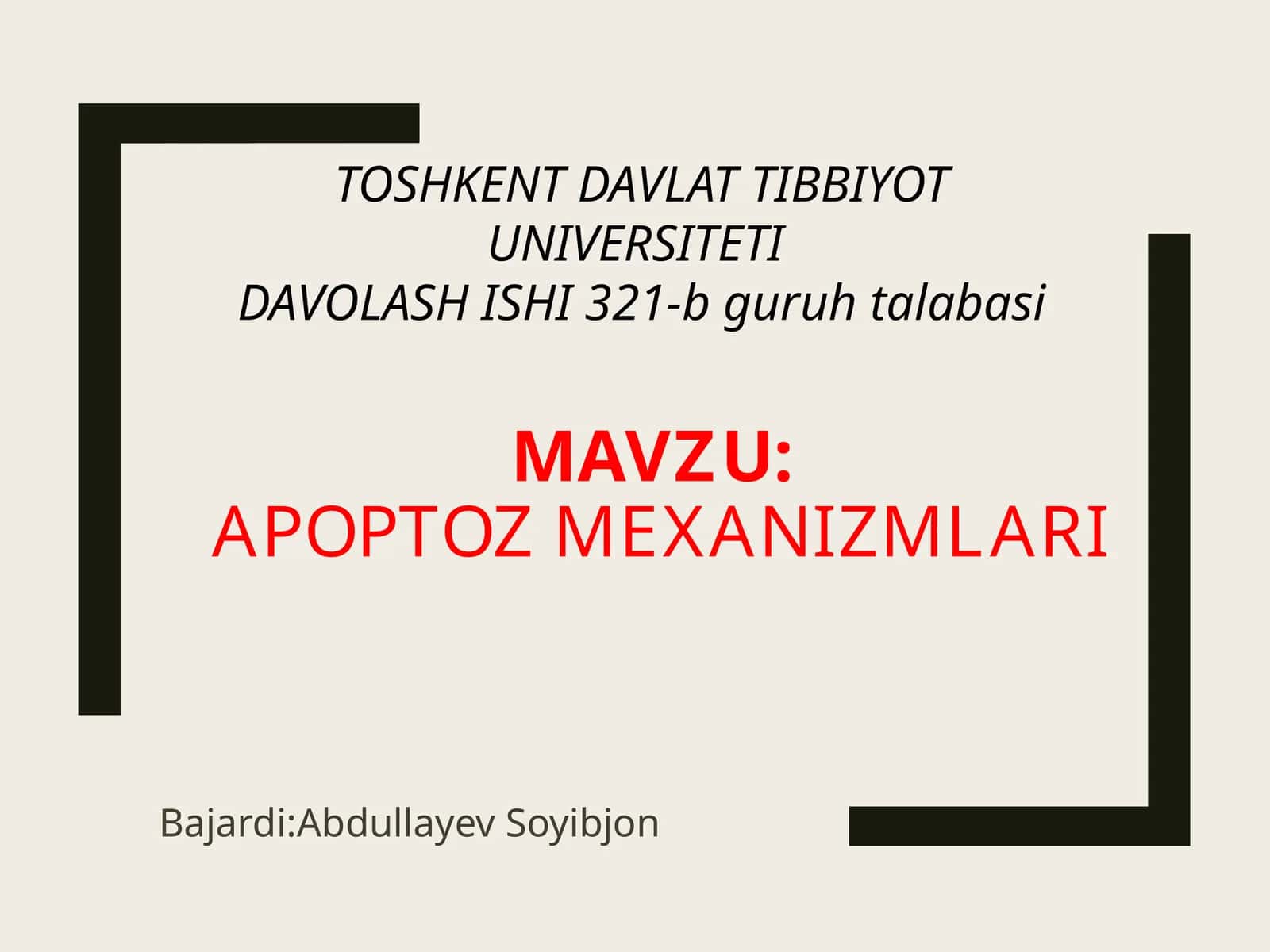 Apoptoz mexanizmlari 1