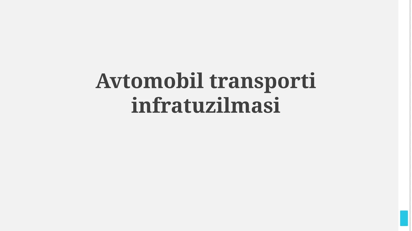 Avtomobiltransportiinfratuzilmasi 1