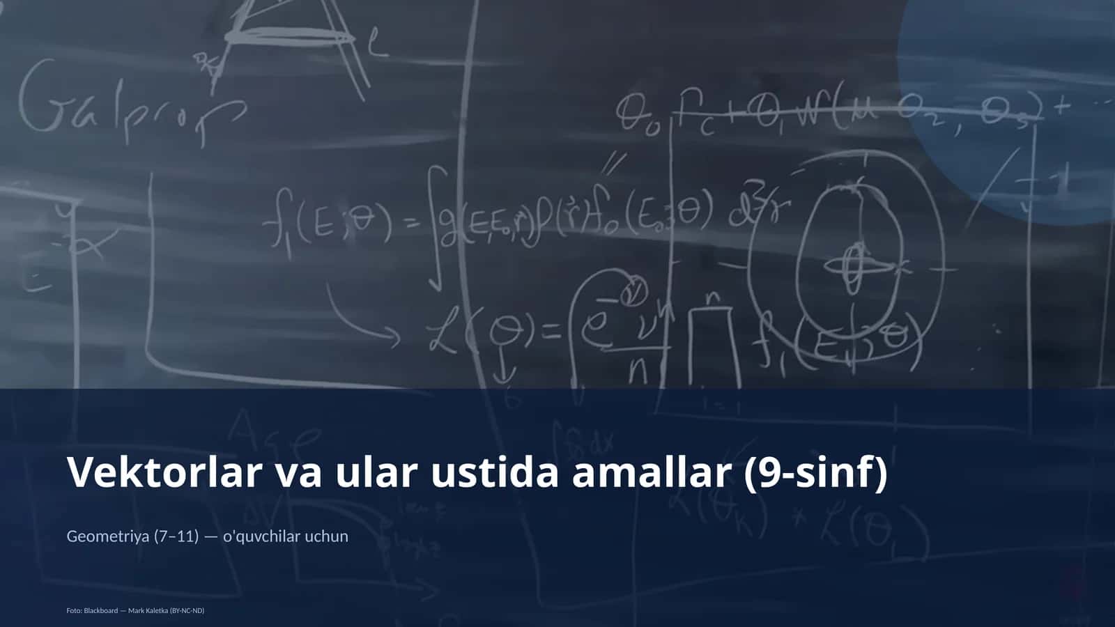 Vektorlar va ular ustida amallar (9-sinf) 1