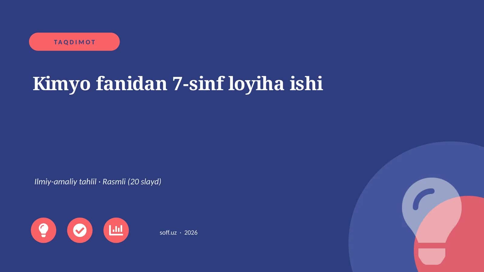 Kimyo fanidan 7-sinf loyiha ishi 1