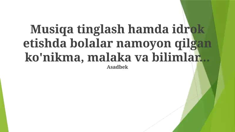 Musiqa Tinglash va Idrok Etish 1