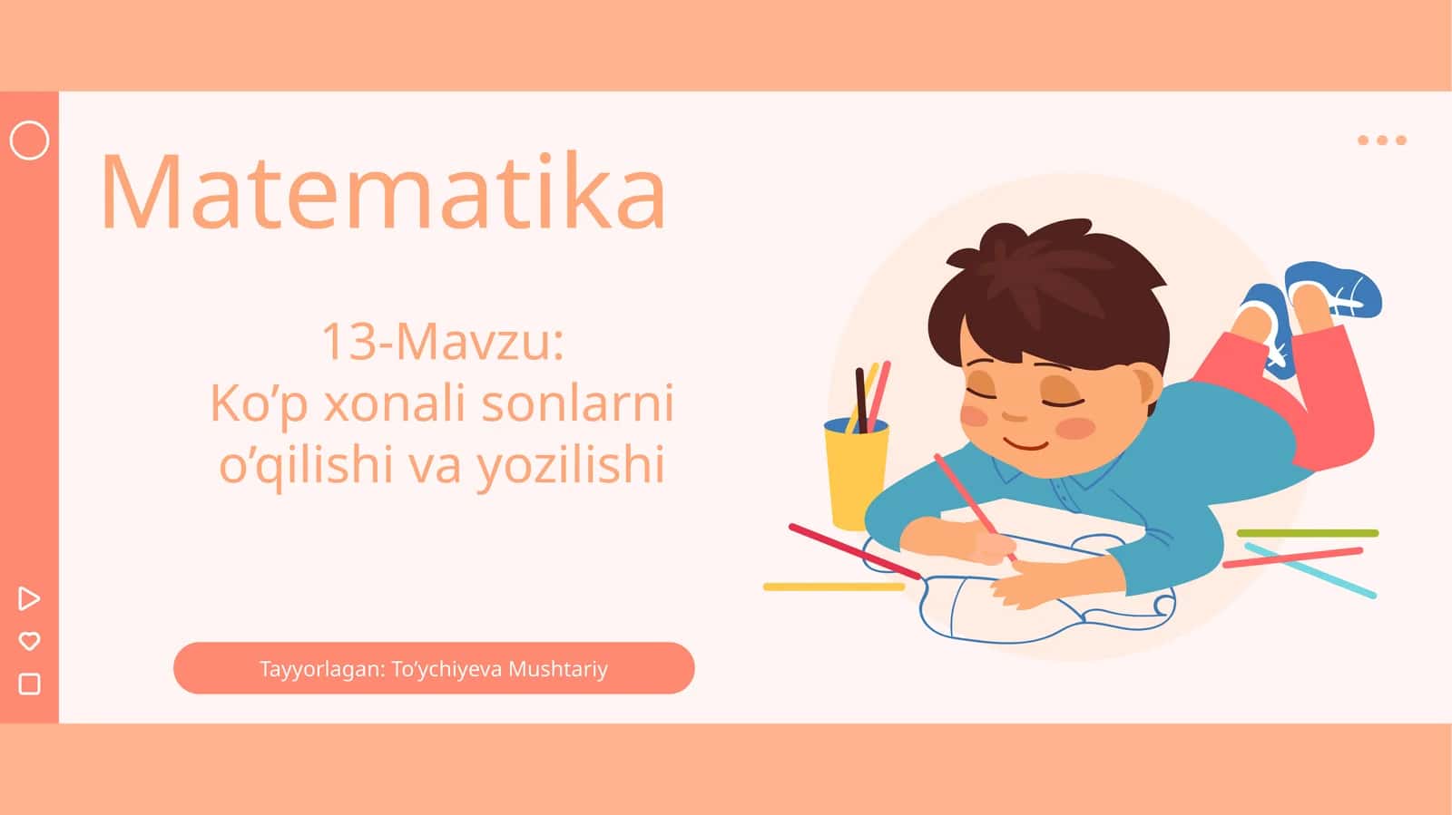 Ko’p xonali sonlarni o’qilishi va yozilishi 1