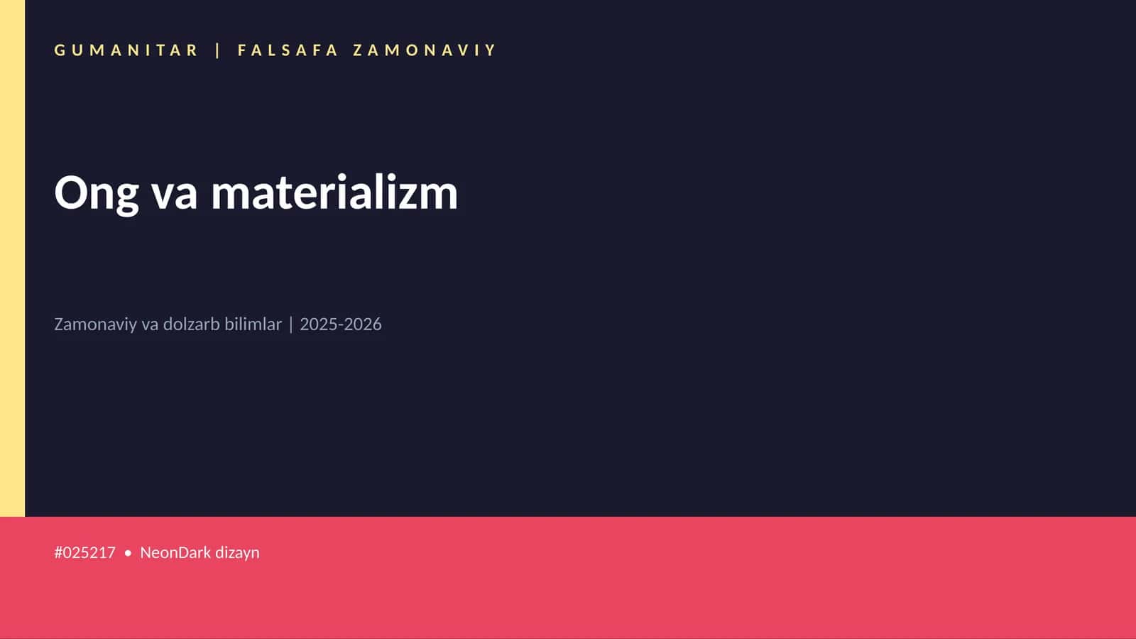 Ong va materializm 1