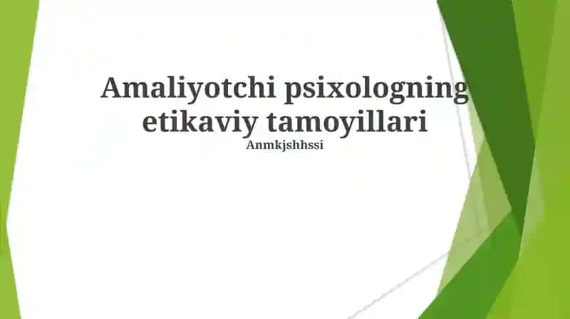 Amaliyotchi psixologning etikaviy tamoyillari