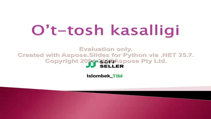O’t-tosh kasalligi 1