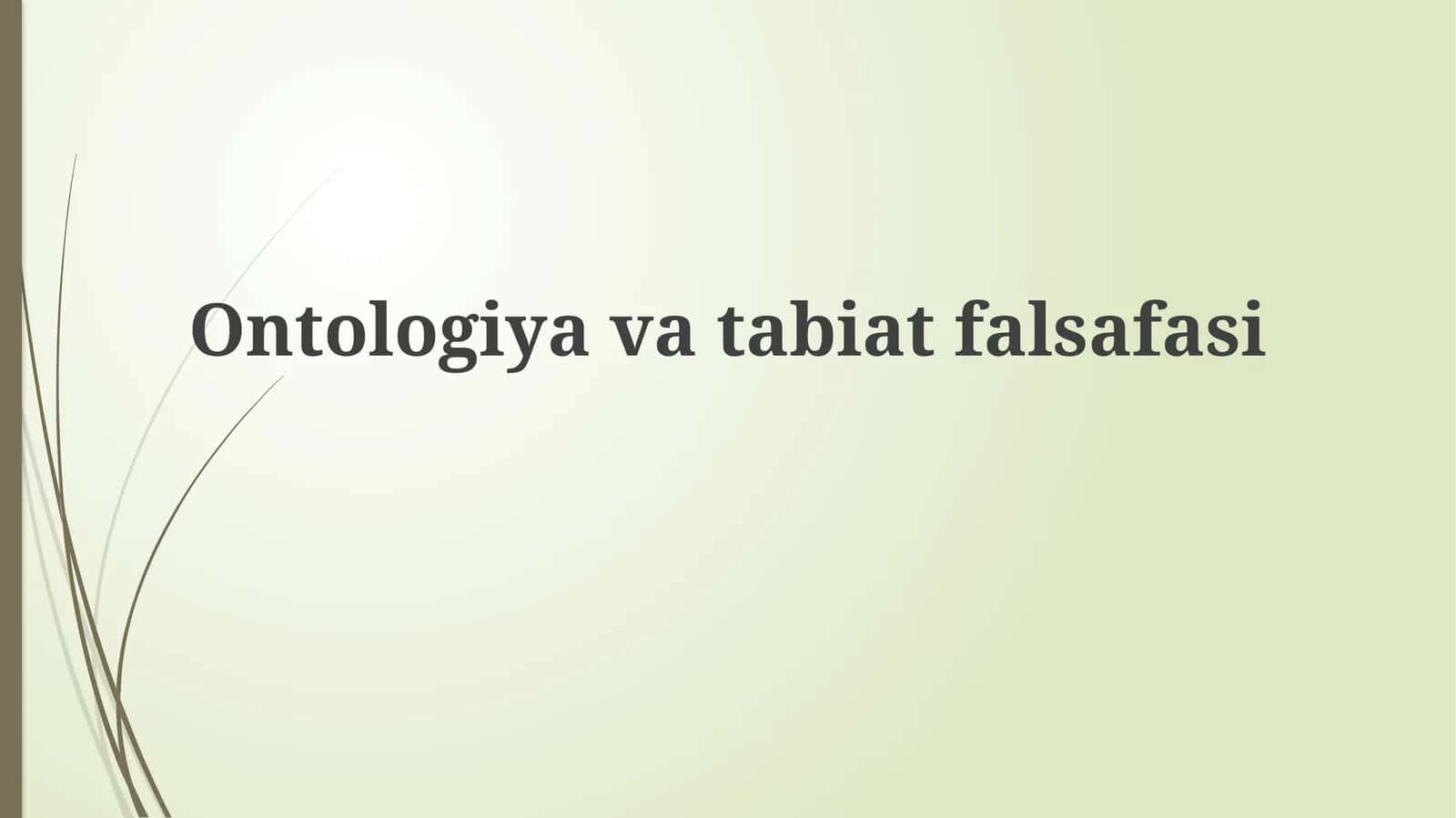 Ontologiyavatabiatfalsafasi 1