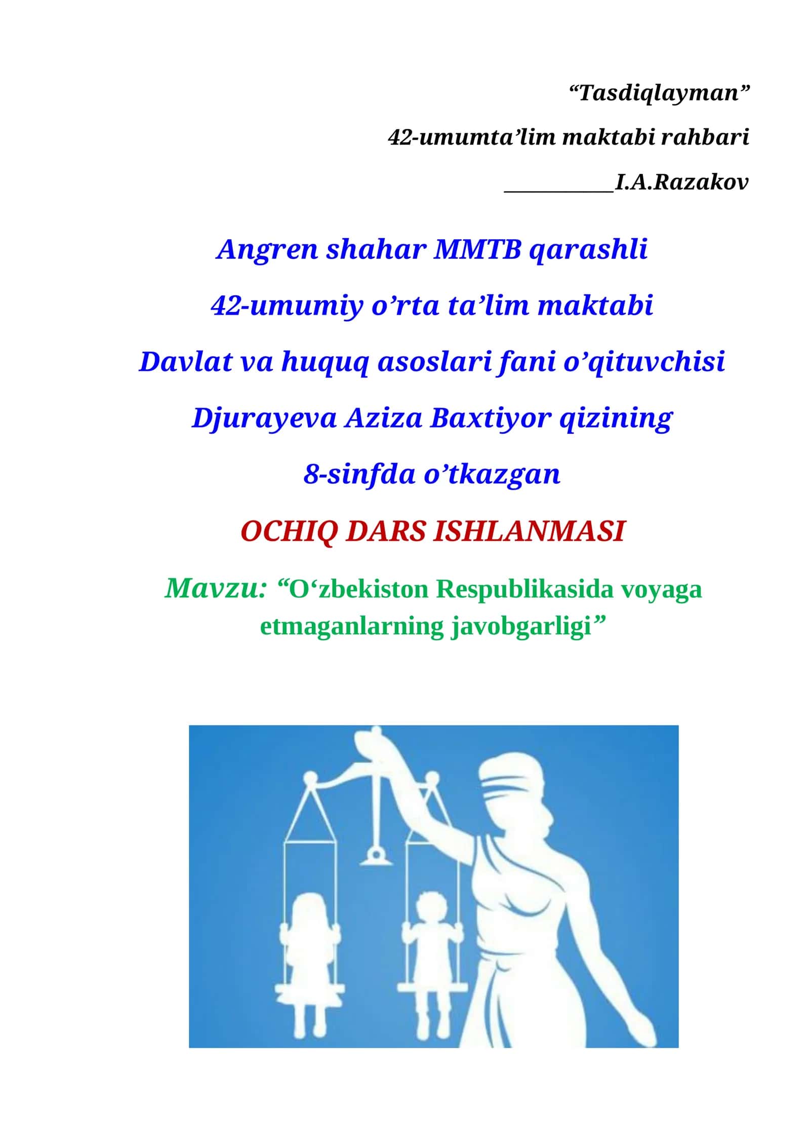 OCHIQ DARS ISHLANMASI 1