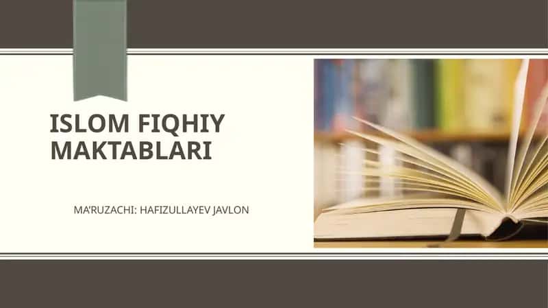 Islom fiqhiy 1maktablari 1