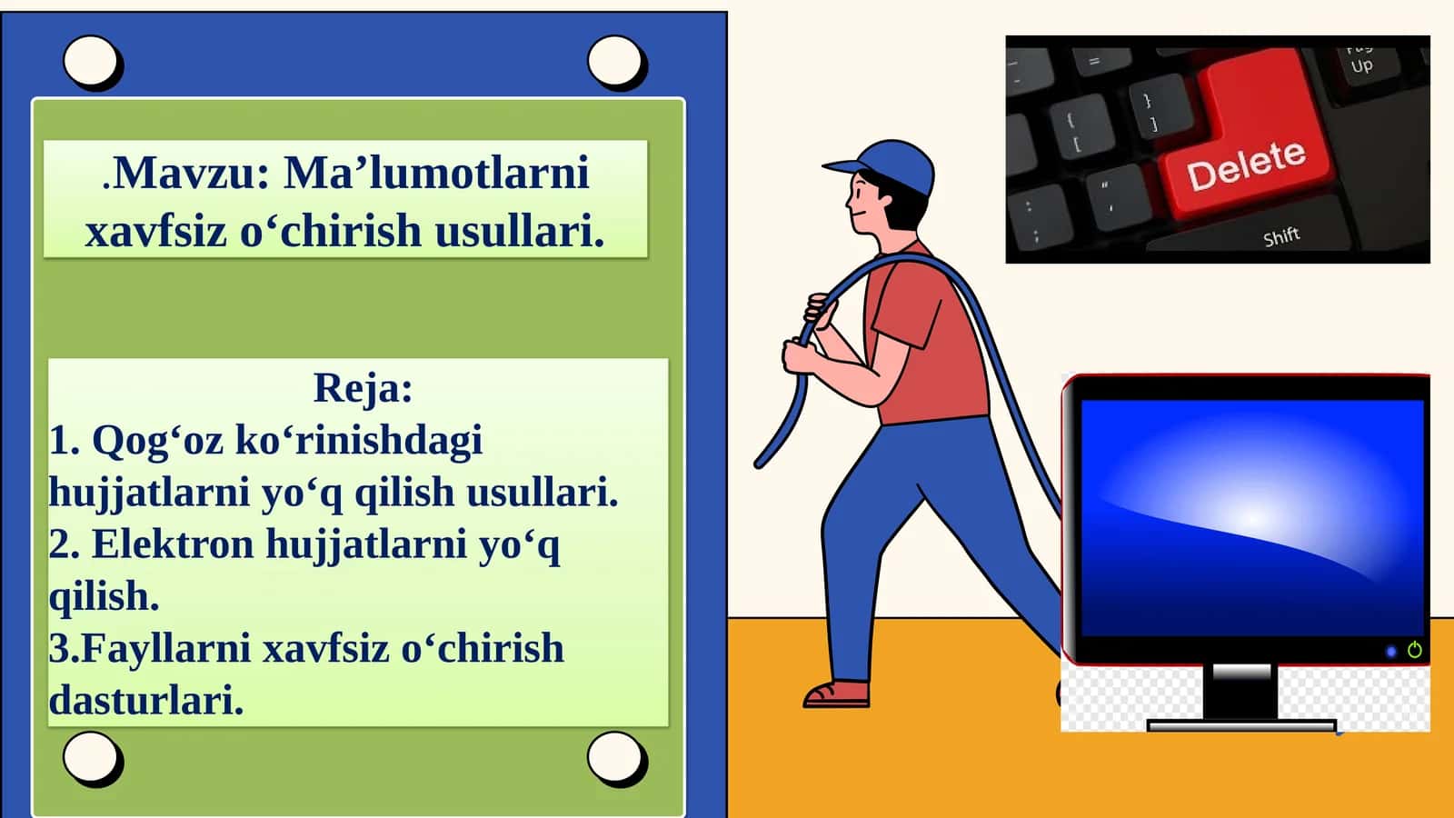 Ma’lumotlarni xavfsiz o‘chirish usullari 1