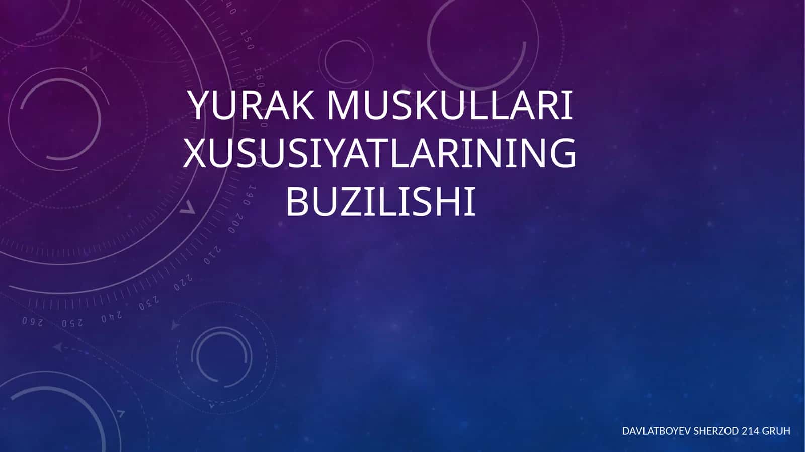 Yurak muskullari xususiyatlarining buzulishi 1