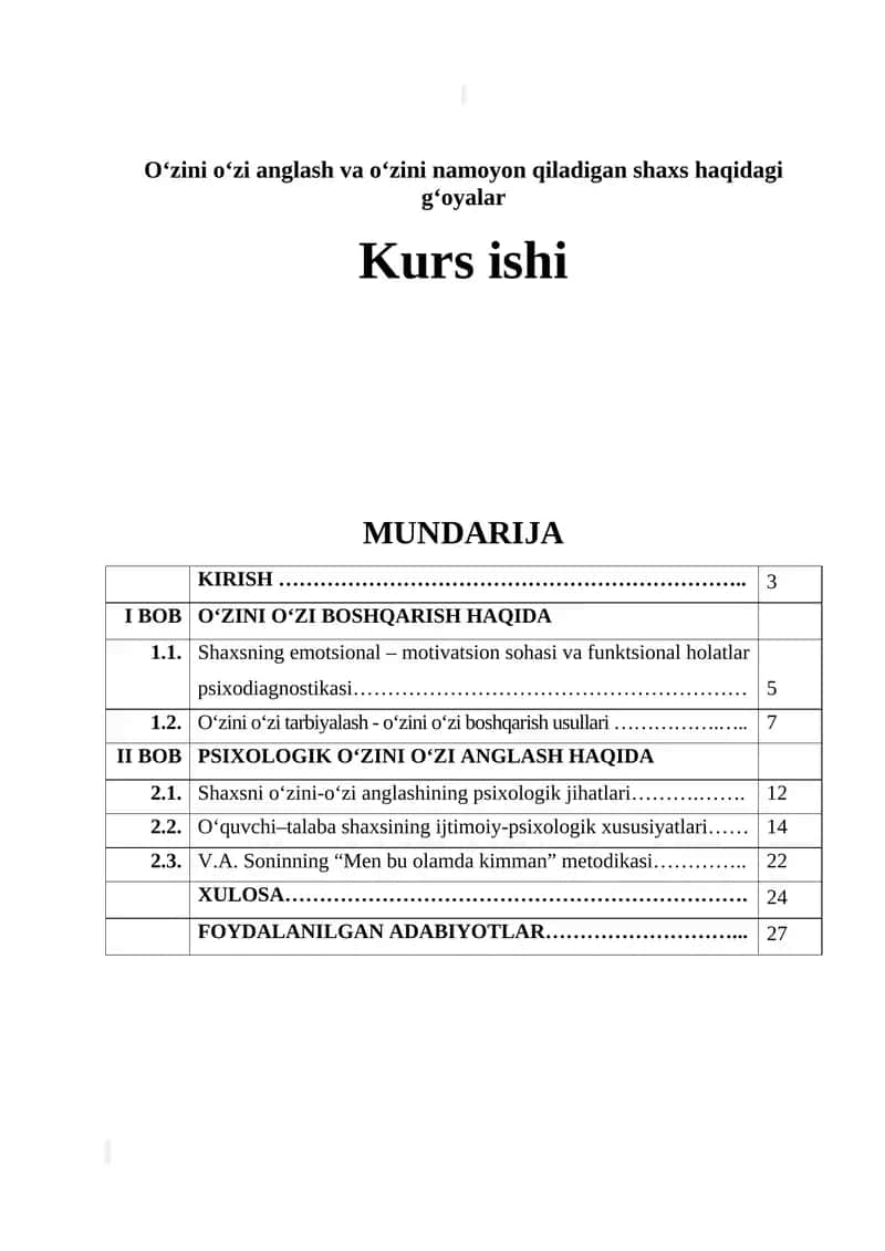 Shaxsiyat psixologiyasi 1