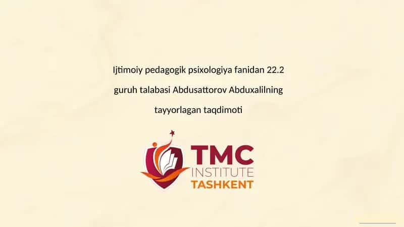 Ijtimoiy pedagogik psixologiya 1