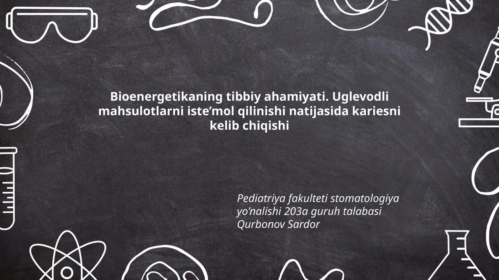 Bioenergetikaning tibbiy ahamiyati 1