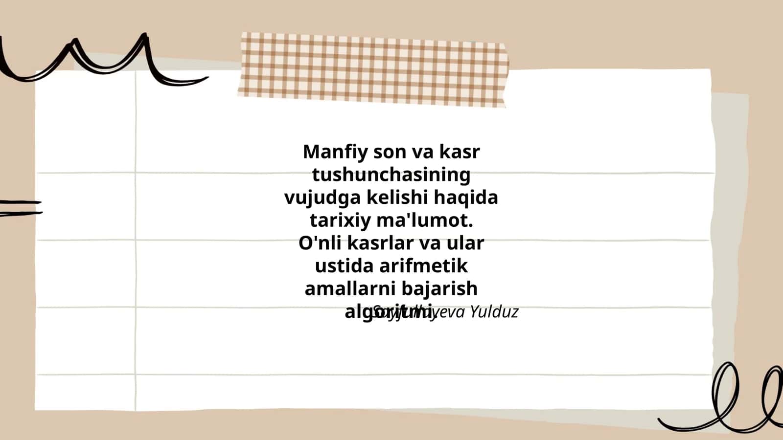 Manfiy son va kasr 1