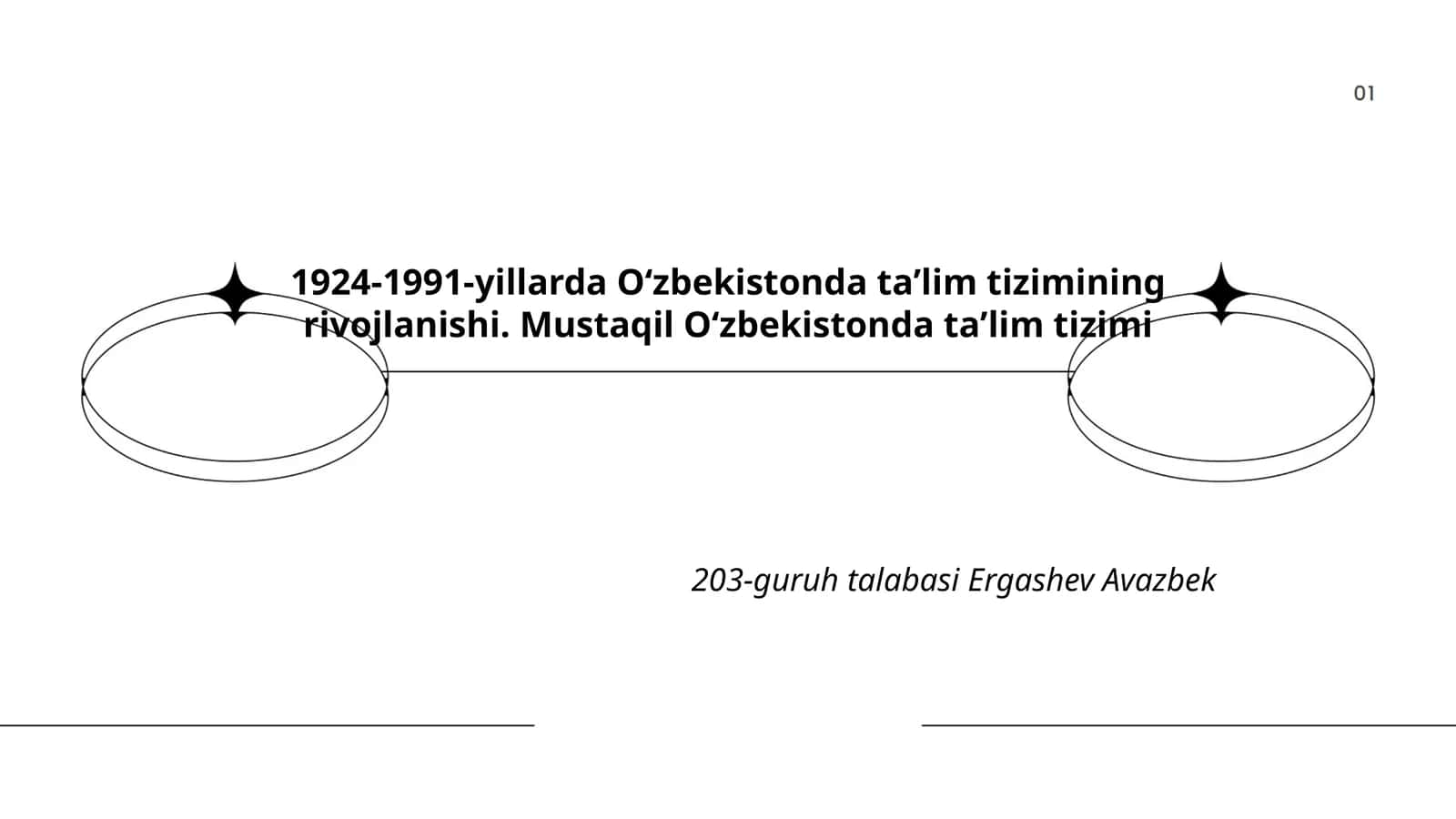 Rivojlanish va Mustaqil Oʻzbekistonda taʼlim tizimi 1