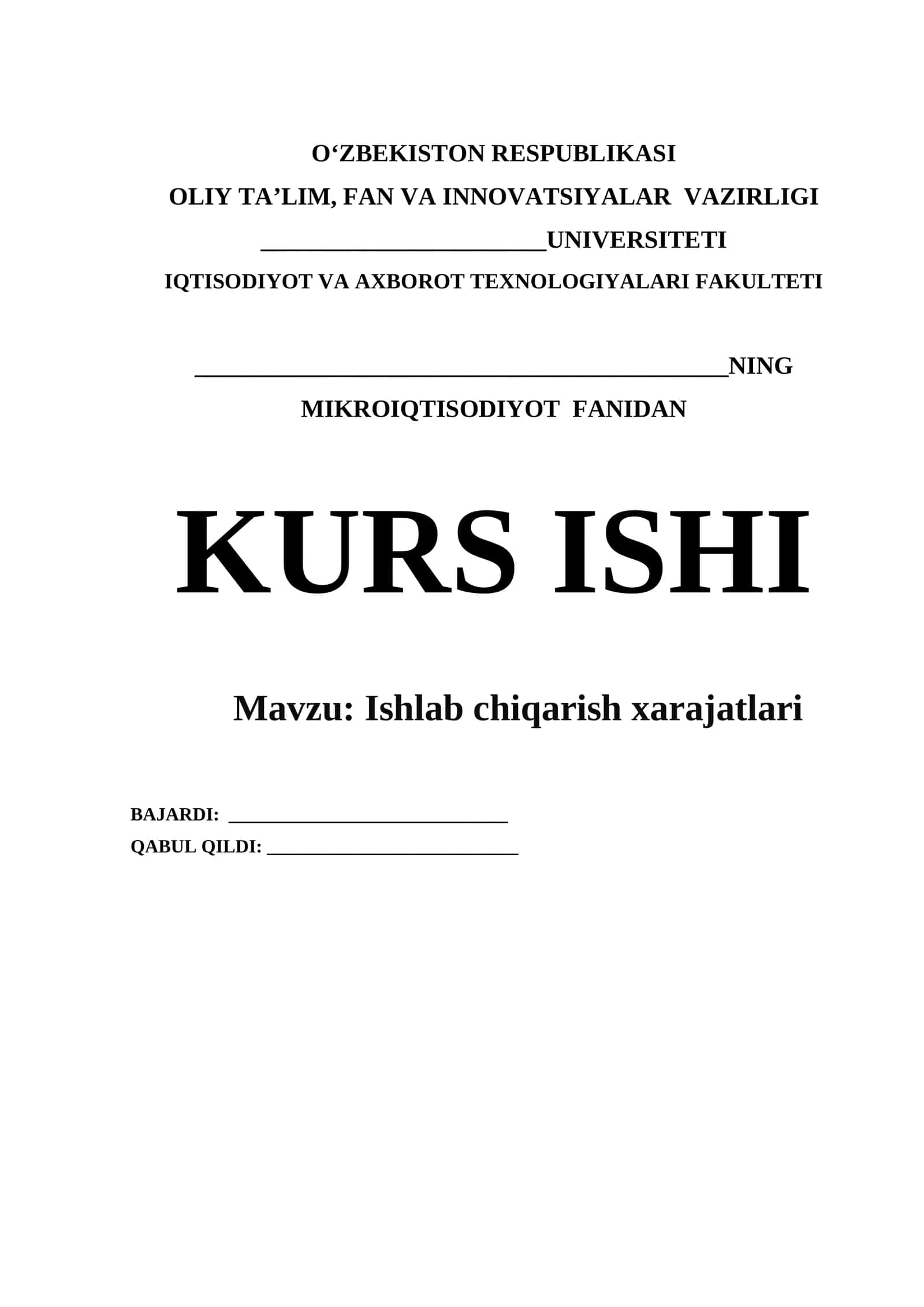 Ishlab chiqarish xarajatlari 1