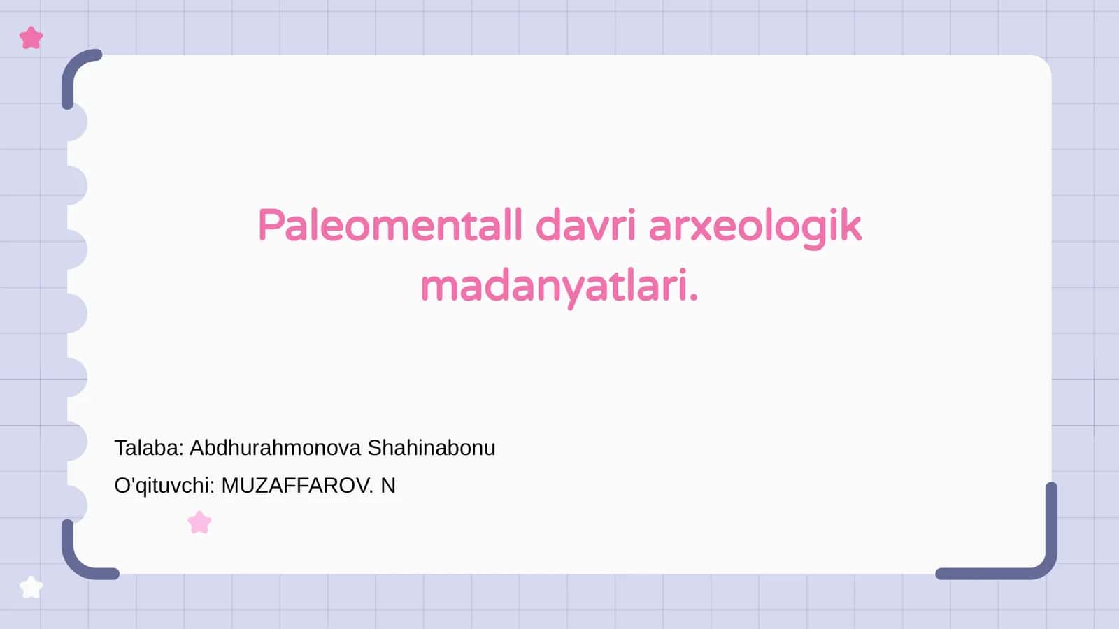 Paleomedit davri arxeologik madanyatlari 1