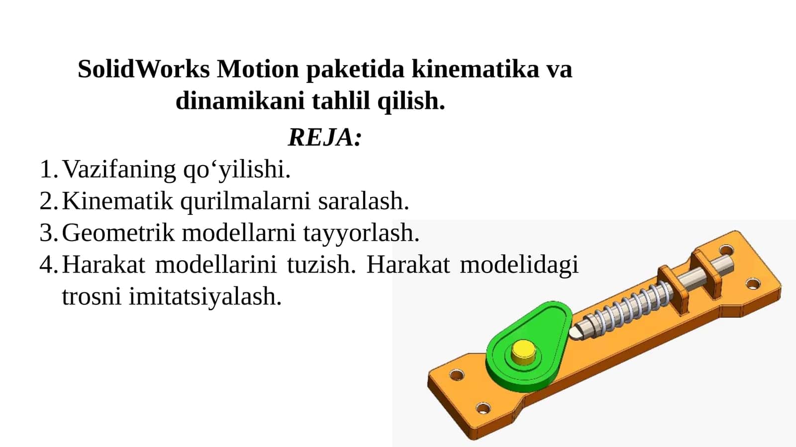 SolidWorks Motion paketi 1