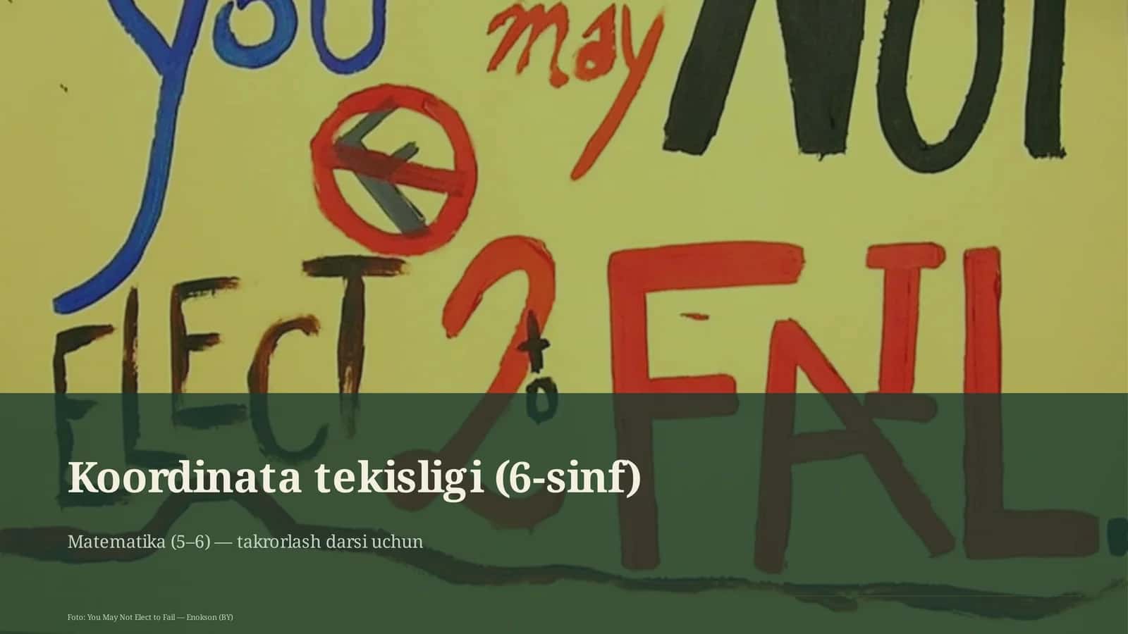 Koordinata tekisligi (6-sinf) 1