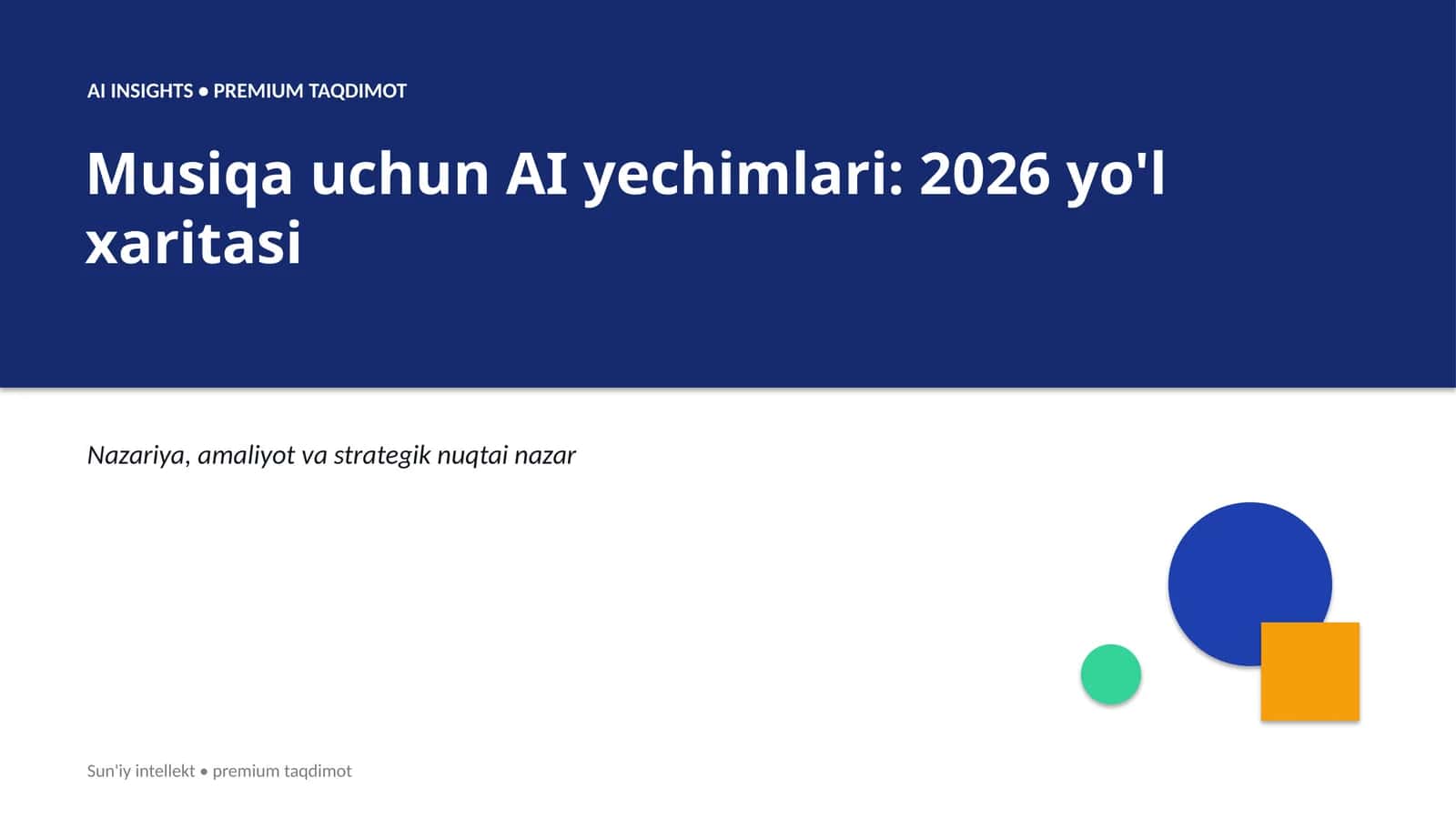 Musiqa uchun AI yechimlari: 2026 yo'l xaritasi 1